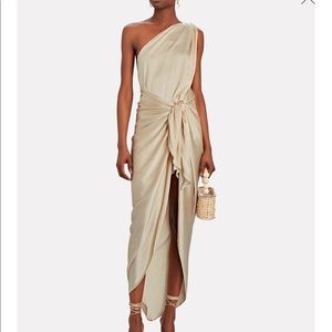 Maria Satin One-Shoulder Dress